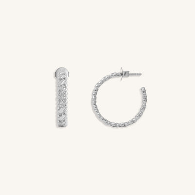 Infinite Energy Silver Hoop Earrings