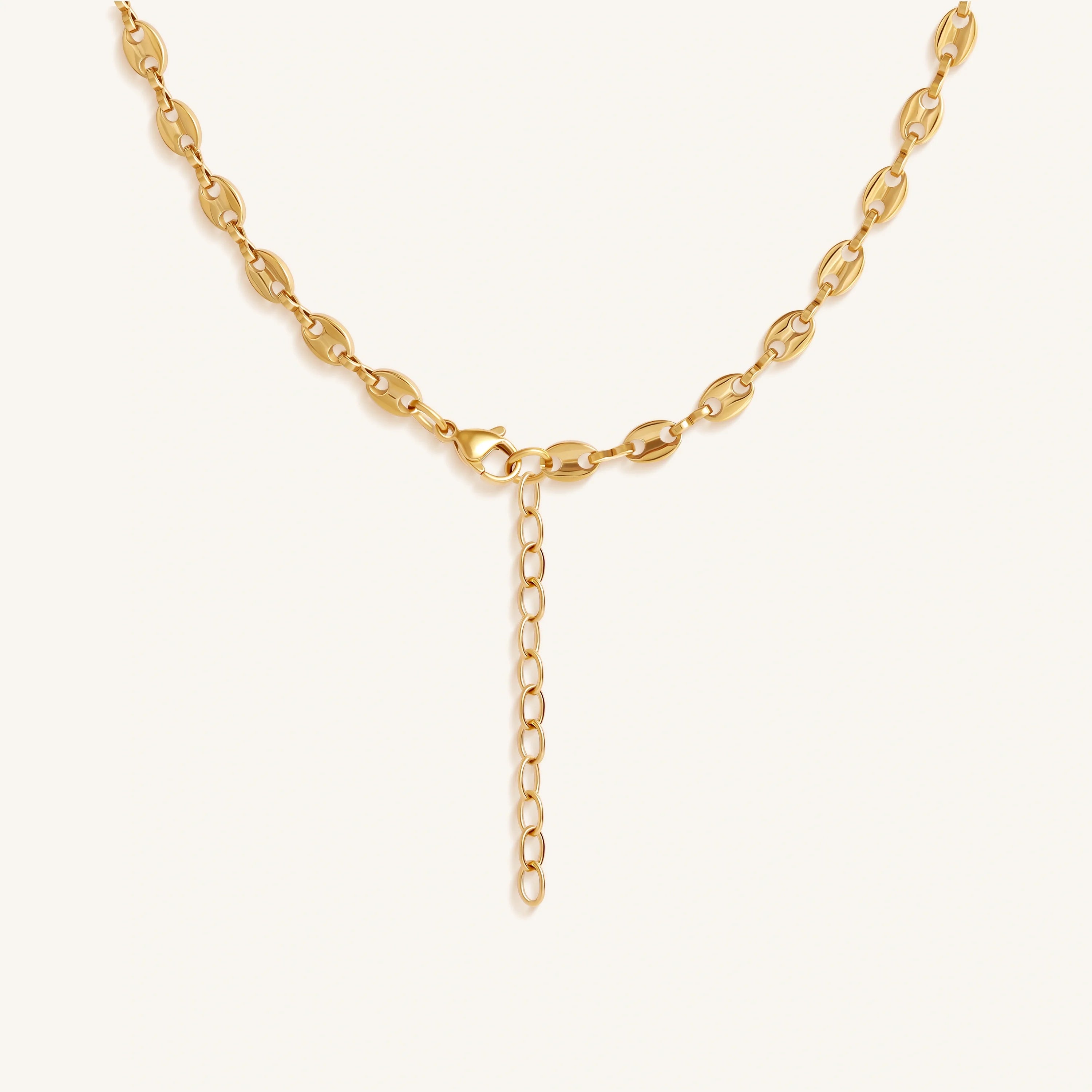 Golden Radiance Mariner-Link Chain Necklace