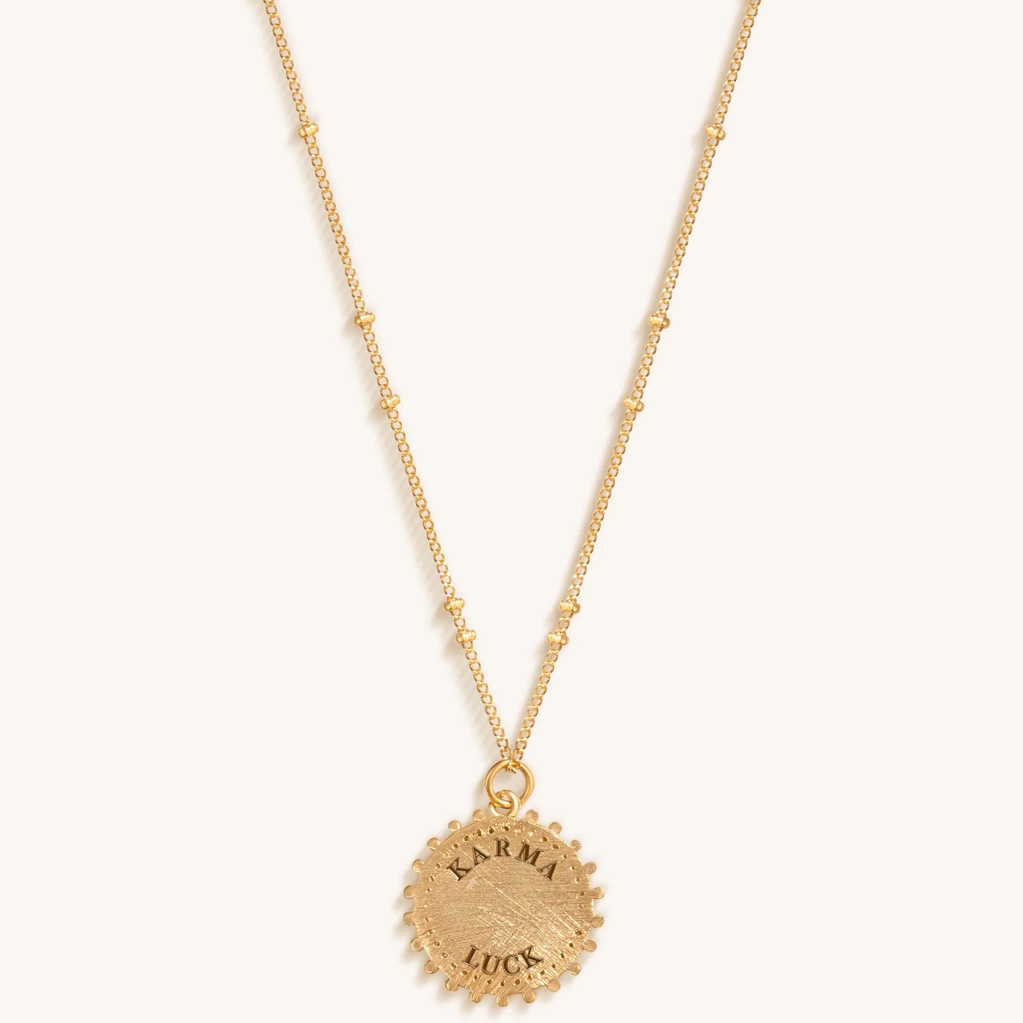 Precious Protection - Gold Plated Hamsa Medallion Necklace