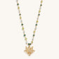 Genuine Enlightenment - Lotus Peridot Aquamarine Apatite Necklace