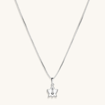 Divine Virtue - White Enamel Diamond Lotus Necklace