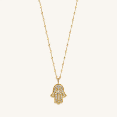 Inspired Action Gold Evil Eye & Hamsa Hand Necklace