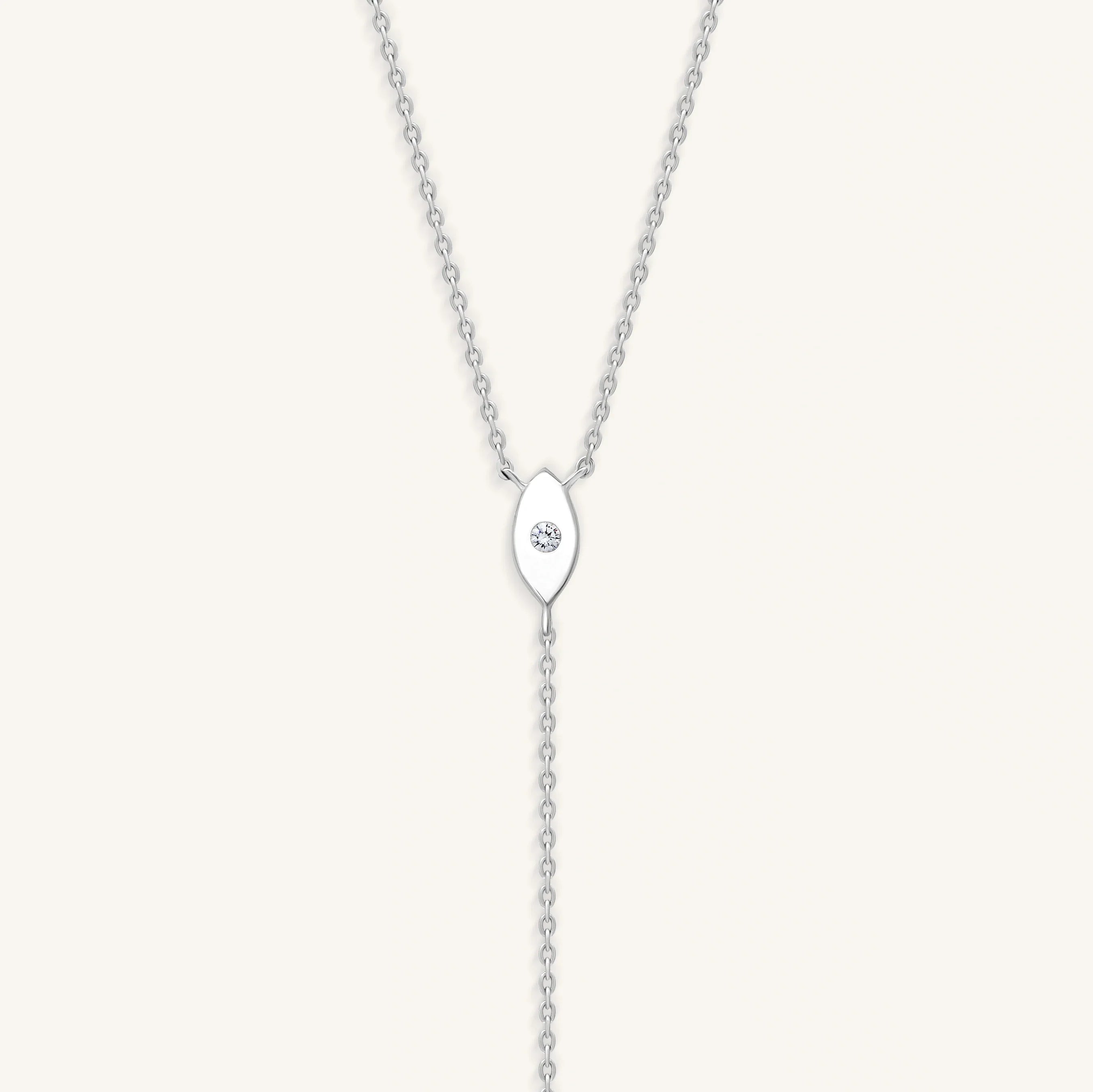 Forever Blessed Hamsa & Evil Eye Charm Silver Necklace