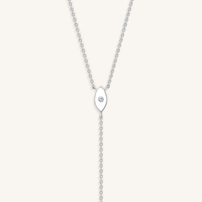 Forever Blessed Hamsa & Evil Eye Charm Silver Necklace