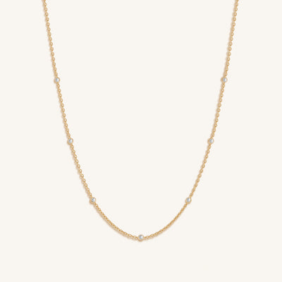 Starry Skies CZ Crystal Gold Necklace