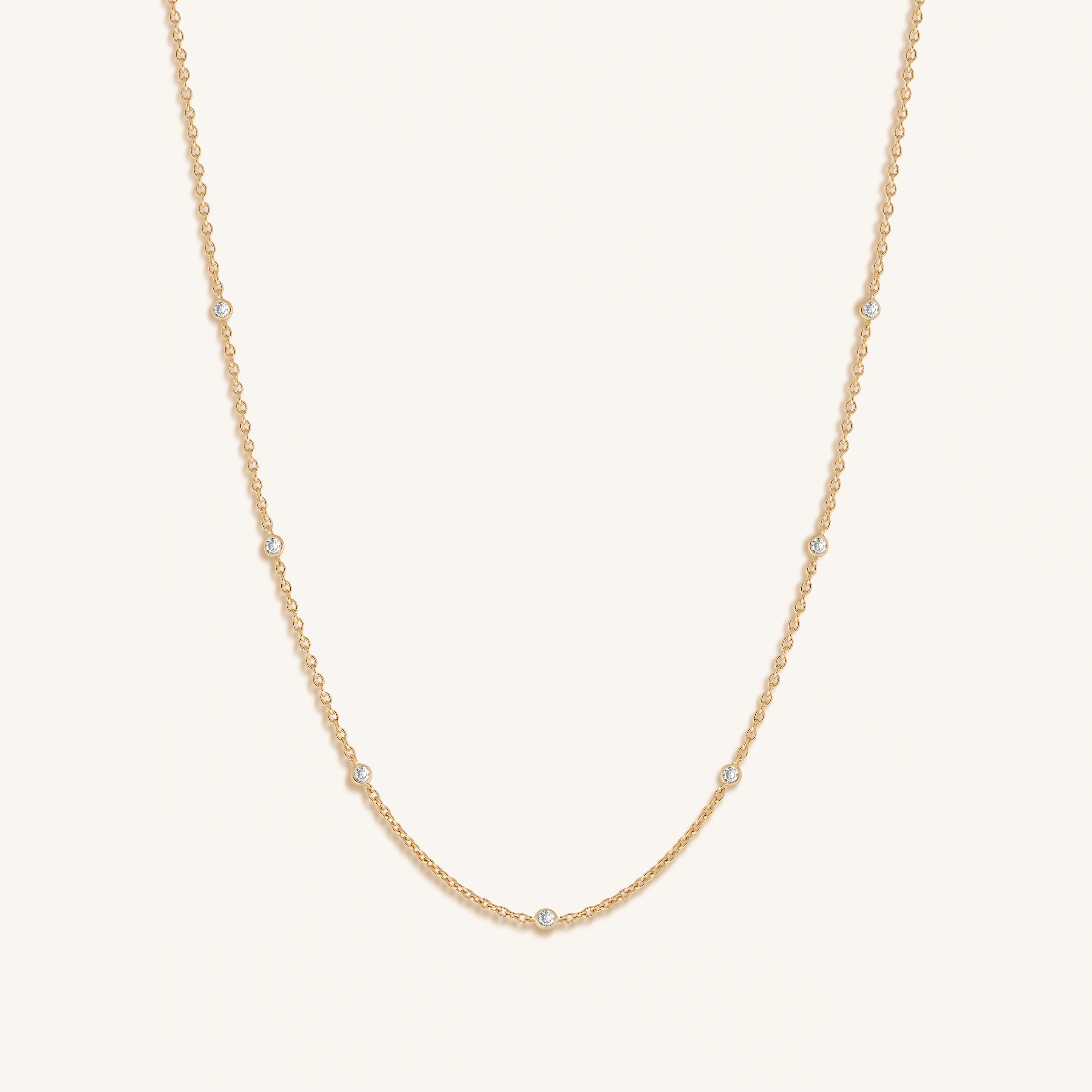 Starry Skies CZ Crystal Gold Necklace