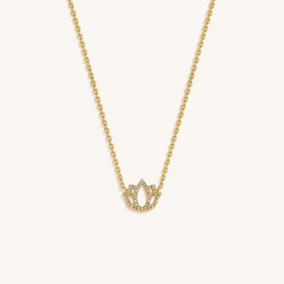 Ethereal Blossom Lotus Pendant Harmony Necklace