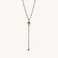 Unwavering Faith Cross - Hematite Rosary Necklace