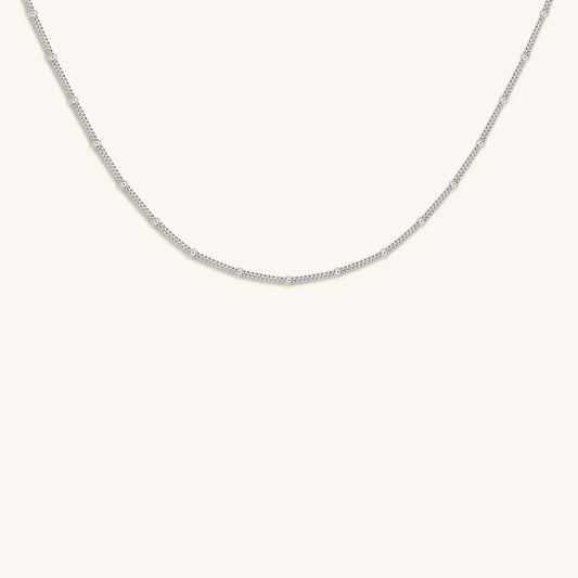 Spiritual Connection - Diamond Cut Silver Necklace