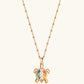 Intuitive Wisdom - Multi Symbol Chakra Turtle Necklace