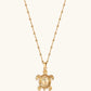 Intuitive Wisdom - Multi Symbol Chakra Turtle Necklace