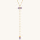 Divine Guidance - Amethyst Gold Evil Eye Necklace