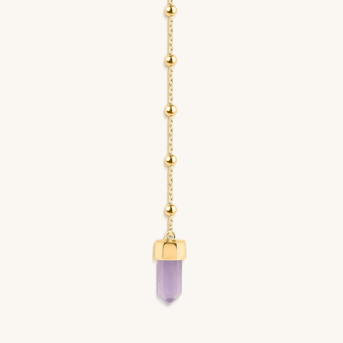 Divine Guidance - Amethyst Gold Evil Eye Necklace
