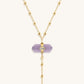 Divine Guidance - Amethyst Gold Evil Eye Necklace