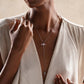 Guided by Love - Rose Quartz Silver Evil Eye Necklace