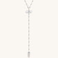 Clear Mind - Crystal Quartz Silver Evil Eye Necklace