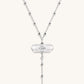 Clear Mind - Crystal Quartz Silver Evil Eye Necklace
