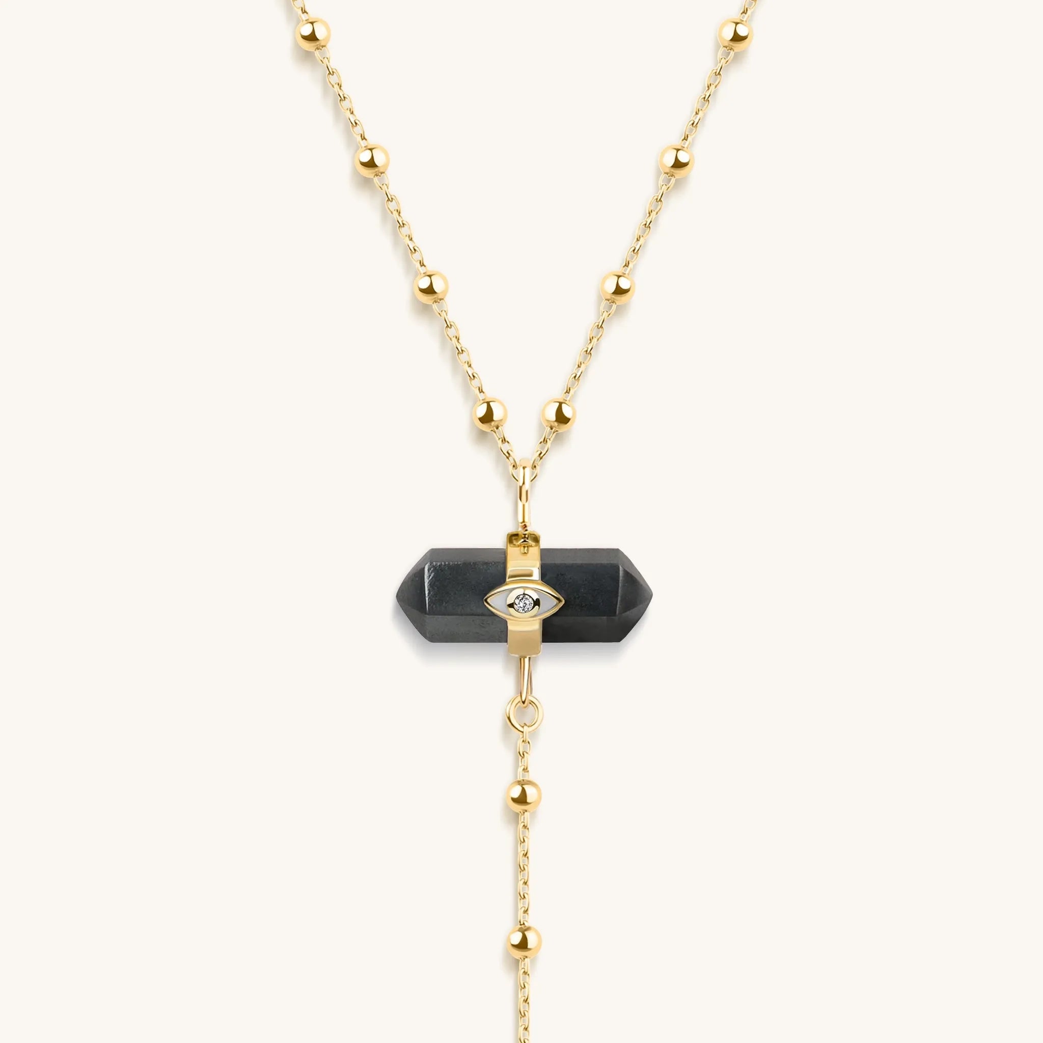 Creator of Positivity - Hematite Evil Eye Necklace