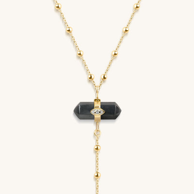 Creator of Positivity - Hematite Evil Eye Necklace