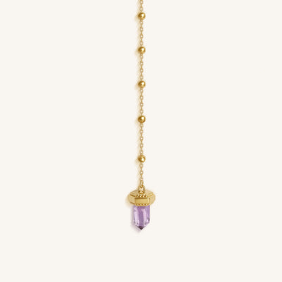 Sacred Remedy Gold Amethyst Evil Eye Necklace