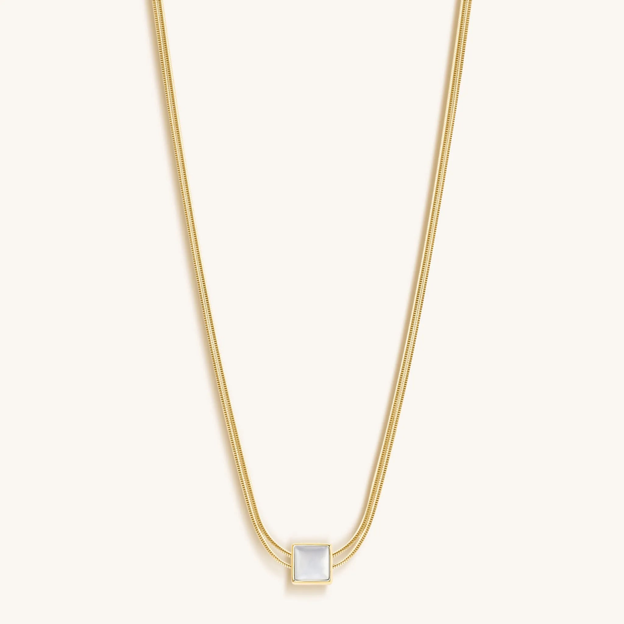Protect & Balance - Mother of Pearl Evil Eye June Birthstone Necklace