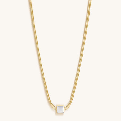 Protect & Balance - Mother of Pearl Evil Eye June Birthstone Necklace