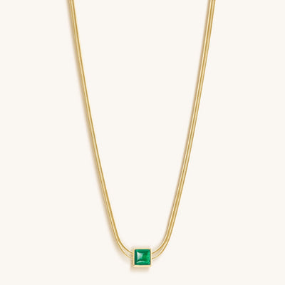 Devote & Achieve - Emerald Evil Eye May Birthstone Necklace