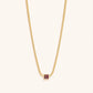 Charm & Harmonize - Pink Tourmaline Evil Eye October Birthstone Necklace