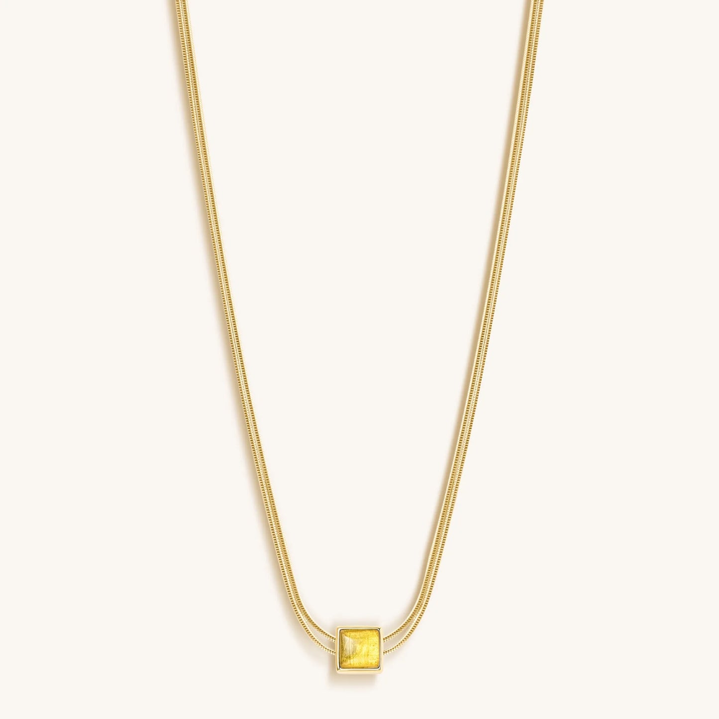 Awaken & Shine - Citrine Evil Eye November Birthstone Necklace