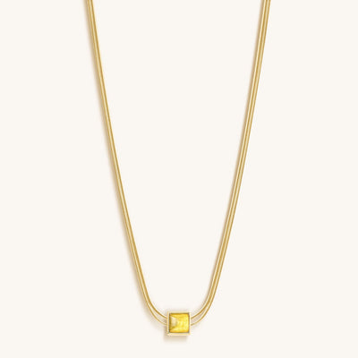 Awaken & Shine - Citrine Evil Eye November Birthstone Necklace