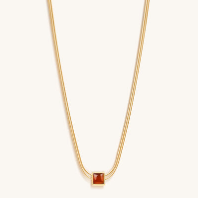 Renew & Energize - Garnet Evil Eye January Birthstone Necklace