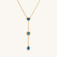 Spirit’s Zen Blue Opal Multi-Symbol Gold Necklace