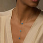 Spirit’s Zen Blue Opal Multi-Symbol Gold Necklace