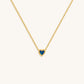 Confident Soul Blue Opal Heart Gold Necklace
