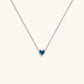 Calming Energy Blue Opal Heart Silver Necklace