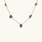 Soothing Aura Blue Opal Multi-Symbol Necklace