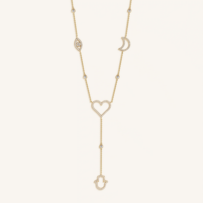 Radiant Harmony Multi-Charm Necklace