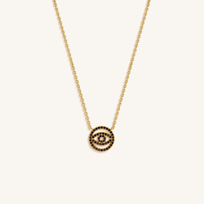 Obsidian Grace Evil Eye Necklace