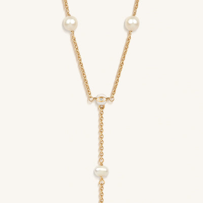 Spiritual Masterpiece Evil Eye Pearl Necklace