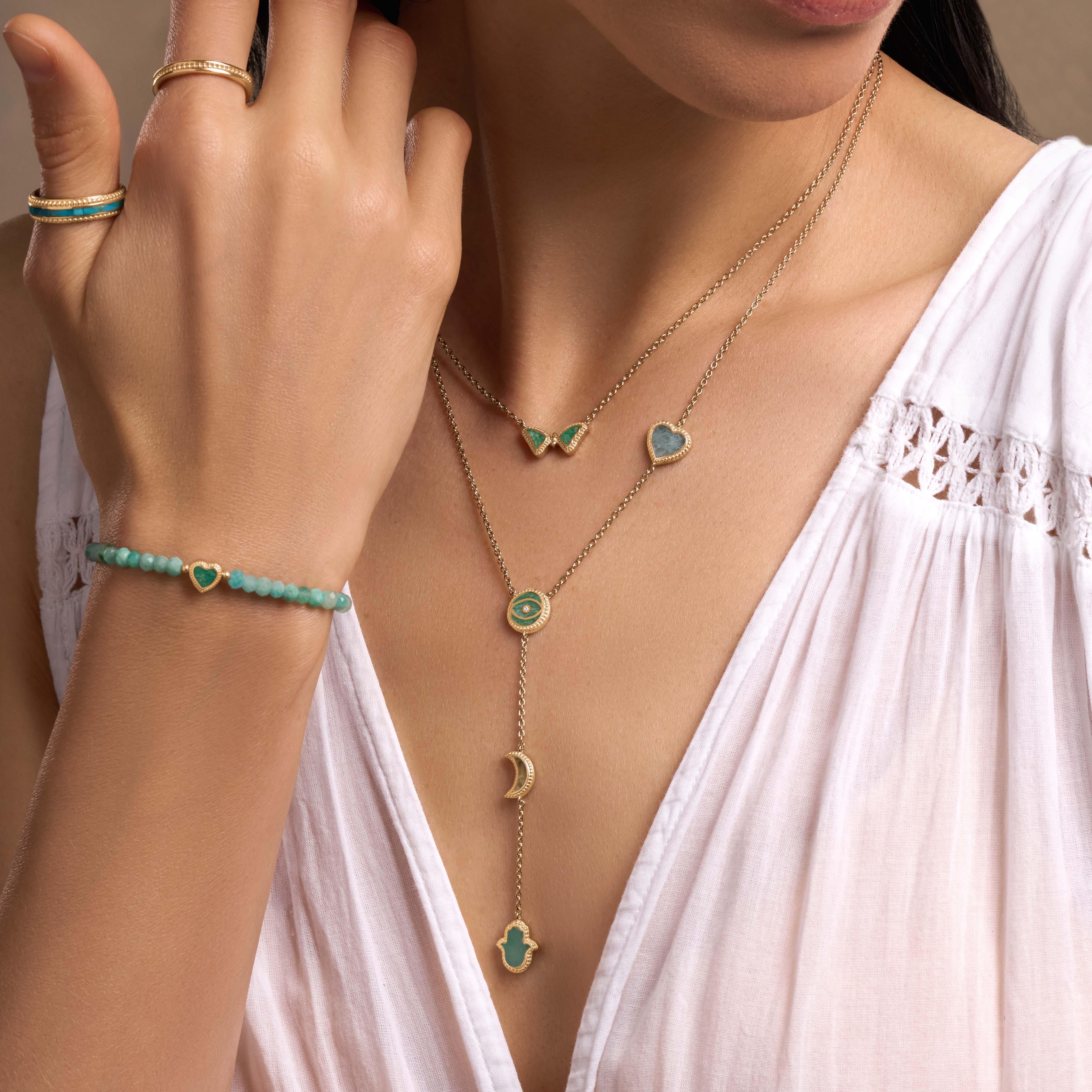 Dreams Fulfilled Multi-Stone & Multi-Symbol Gold Necklace