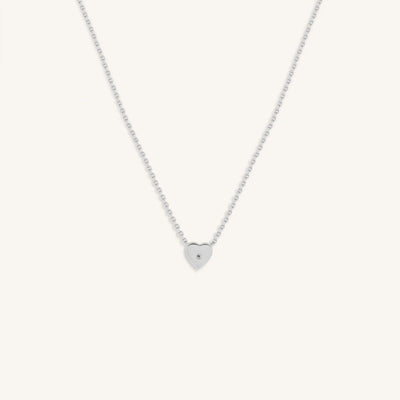 Dreamy Spirit Diamond Heart Silver Necklace