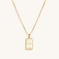 Emotional Being - White Enamel Cancer Card Necklace