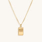 Passionate Devotion - White Enamel Scorpio Card Necklace