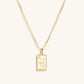 Passionate Devotion - White Enamel Scorpio Card Necklace