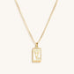 Determined Spirit - White Enamel Capricorn Card Necklace