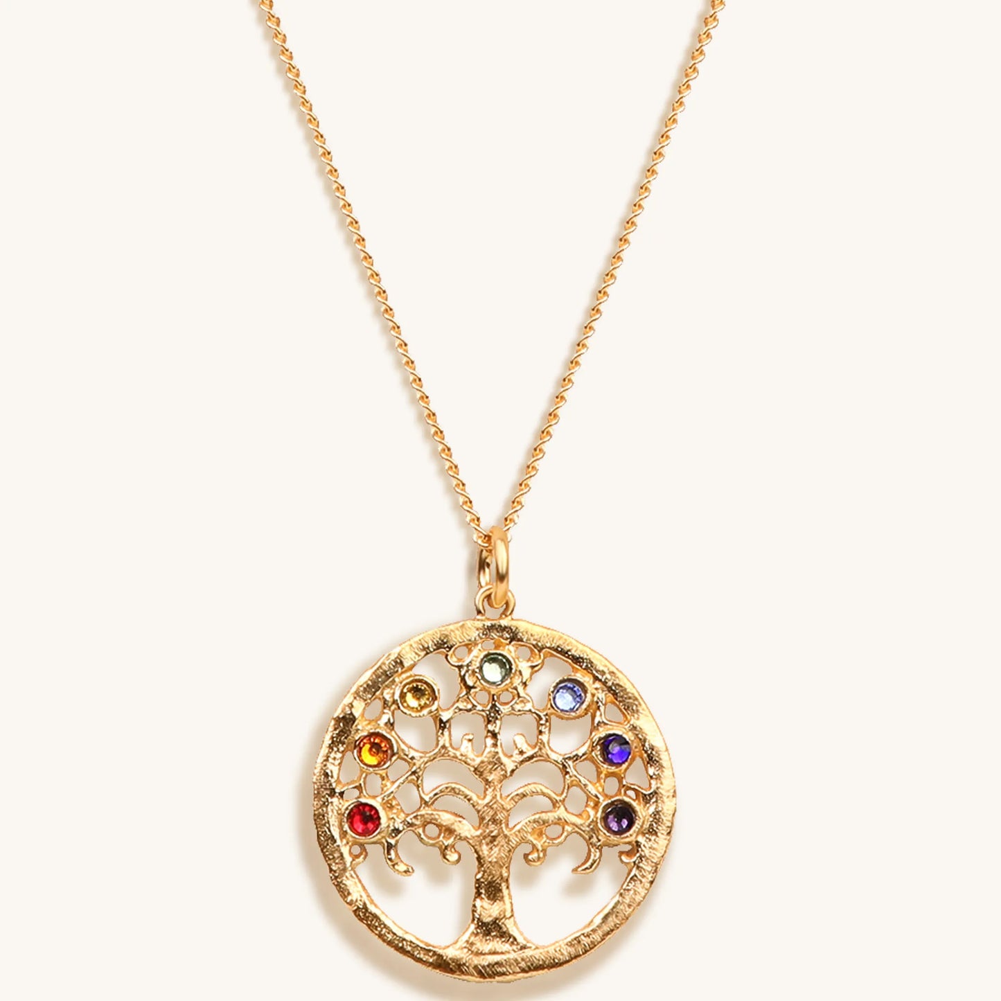 Mindful Alignment - Chakra Tree Of Life Charm Necklace