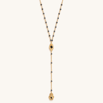 Spiritual Resilience Gold Plated Rosary Necklace