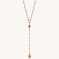 Peace of Spirit - Amethyst Evil Eye Hamsa Lariat Necklace