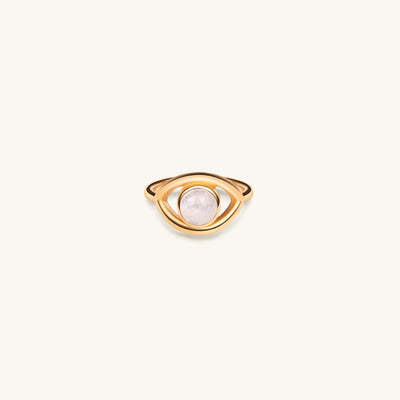 Free Spirit - Gold Evil Eye Moonstone Ring