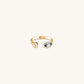 Forever Safeguard - Gold Navy Enamel Evil Eye Ring